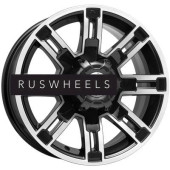 Диски КИК 7,5x16/6x139,7 ET30 D108,1 Полюс (КС609M) Алмаз черный