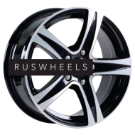 Диски СКАД 8x18/5x120 ET35 D72,6 Sakura (КЛ146) Black Glossy Polished Диски СКАД 8x18/5x120 ET35 D72,6 Sakura (КЛ146) Black Glossy Polished