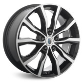 Диски КиК  Портер  7,5\R18 5*112 ET45  d66,6  алмаз чёрный  [76186]  <С>