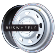 Диски Off-Road Wheels 8x16/5x139,7 ET-19 D110 УАЗ (треуг. мелкий) Серебристый Диски Off-Road Wheels 8x16/5x139,7 ET-19 D110 УАЗ (треуг. мелкий) Серебристый