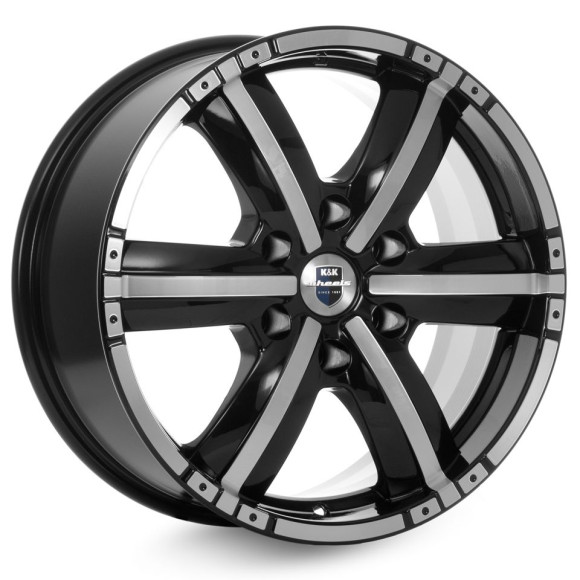 Диски КиК 8,0\R18 6*139.7 ET25 d106.1 Алмаз черный