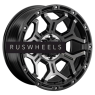 Диски LS FlowForming 9x17/6x139,7 ET15 D106,1 RC68 BKF (конус, Колпак+лого)