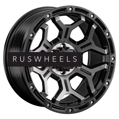 Диски LS FlowForming 9x17/6x139,7 ET15 D106,1 RC68 BKF (конус, Колпак+лого)
